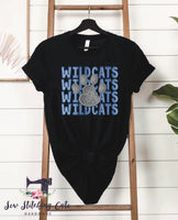 Black Wildcats Paw Tee - Sew Stitching Cute Handmade 