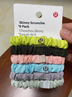 Lululemon Dupe Skinny Scrunchie 6 Pack