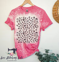 Pink Leopard Tee - Sew Stitching Cute Handmade 