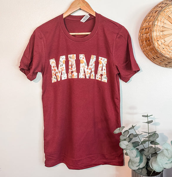 Mama Fall Tee/ Autumn / DTF print / leaves / October / bella canvas / tshirts for women - Sew Stitching Cute Handmade 