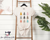 Christmas trees / leopard / DTF /cheetah / zebra / animal print / December/ Bella canvas / tshirts for women / Christmas shirt gifts - Sew Stitching Cute Handmade 